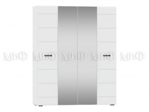 НЭНСИ NEW Шкаф 4-створчатый (Белый глянец холодный/белый) в Игриме - igrim.ok-mebel.com | фото